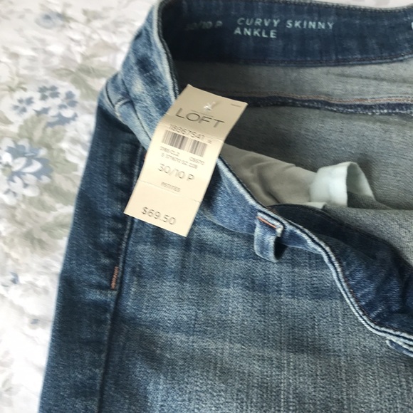 Loft curvy skinny ankle jeans NWT size 10 - Picture 2 of 5